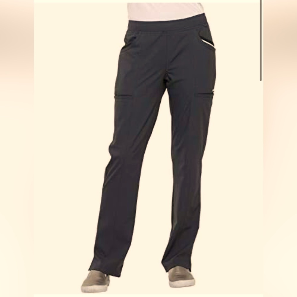 Elle Women Scrubs Pant Mid Rise Tapered Leg Drawstring EL150, Medium Petite
